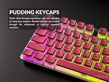 Amazon.com: Ranked Pudding PBT Keycaps | 112 Double Shot